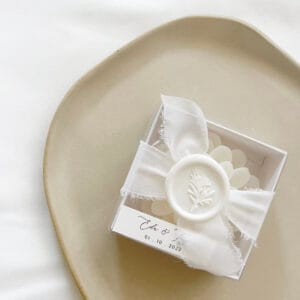 Kaars bloem bedankjes bruiloft