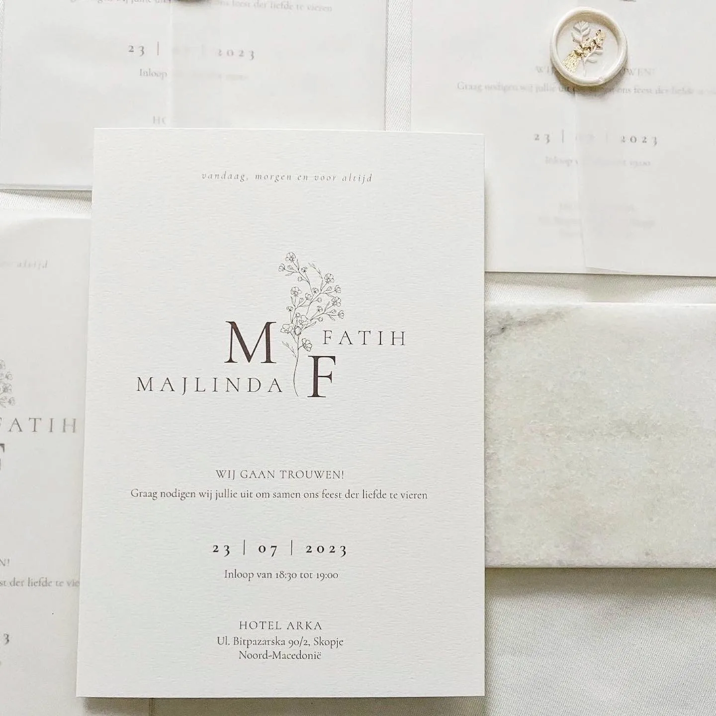 Flory trouwkaart - Afbeelding 2