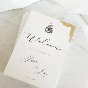 Islamitische bruiloft tafelkaart