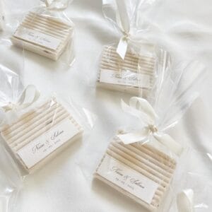 Bruiloft lavendel zeep bedankjes