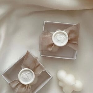 Wolk kaars geboorte bedankje | Doop bedankjes