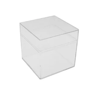 Acryl Vierkant Doosje met deksel 4cm (25st)