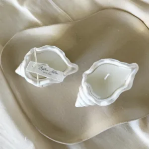 Ceramic schelp kaars