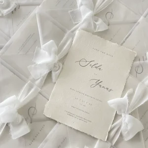 Snow wedding card