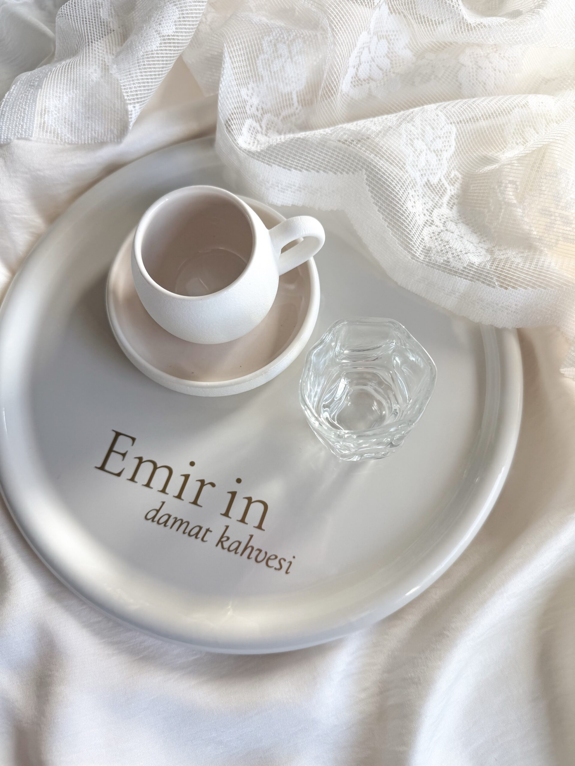 Koffie set softbeige
